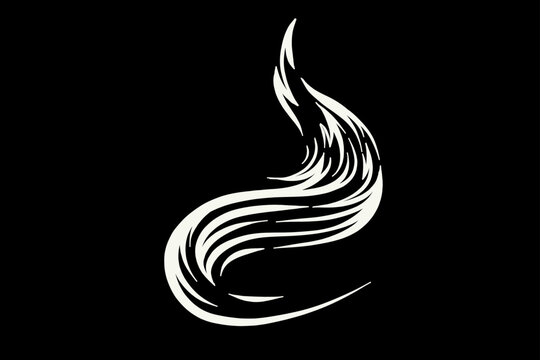 Outline Flame Hand Drawn Vector Image