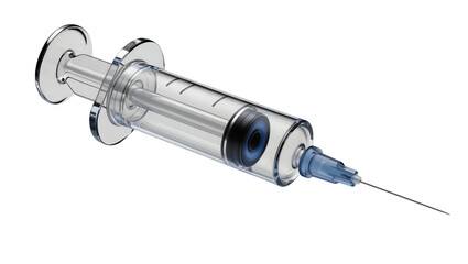 Medical syringe with needle and plunger