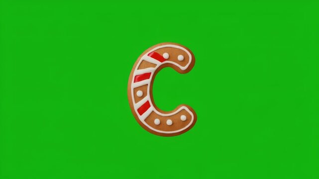 Gingerbread Candy Canes repeating on green background during holiday season with soft studio lighting