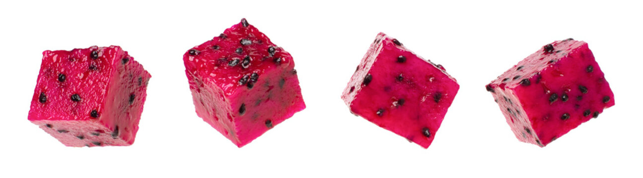 dragon fruit isolated on transparent png background	
