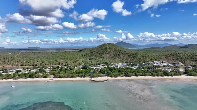 Spectacular cinematic aerial footage of Dingo Beach Queensland Australia
