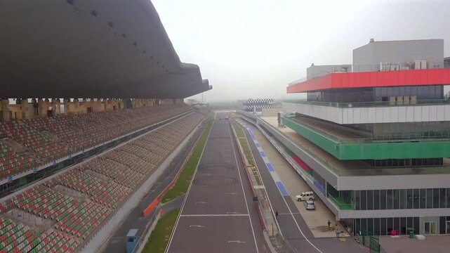 Aerial View of Buddh International Circuit Racing Arena Greater Noida India
