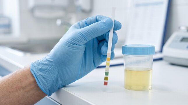 Close-Up Pediatric Urine Dipstick Analysis in Clinical Practice
