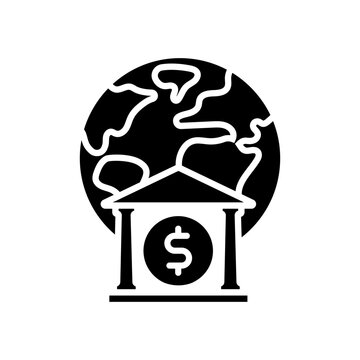 World Bank icon vector. International financial institution illustration sign. Global development bank symbol. Economic organization logo or mark.