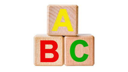 Wooden ABC alphabet blocks stacked © Niklas