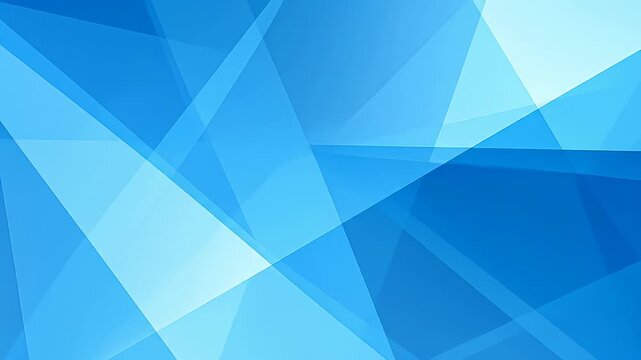 A layered composition of blue triangles with varying opacity in dynamic arrangement