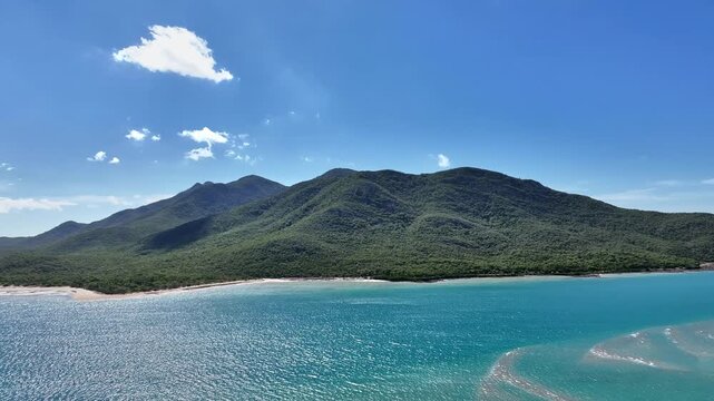 Spectacular cinematic aerial footage of Gloucester Island Queensland Australia