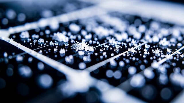 Macro Keyboard Texture With Sparkling Bokeh.