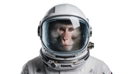 Monkey wearing astronaut helmet and suit © Niklas
