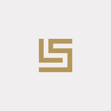 LS monogram logo in square shape