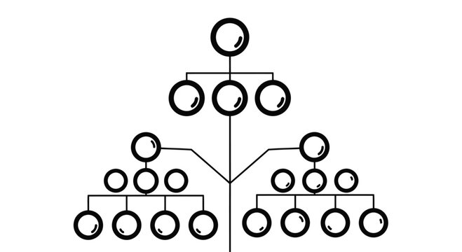 Hierarchical Organizational Structure Diagram Icon