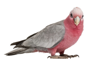 Pink and grey galah cockatoo bird with white head © Hannah