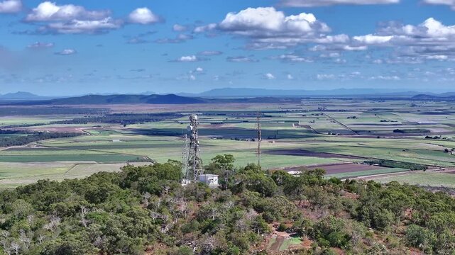 Cinematic aerial footage of Mt Inkerman Queensland, Australia