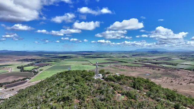 Cinematic aerial footage of Mt Inkerman Queensland, Australia
