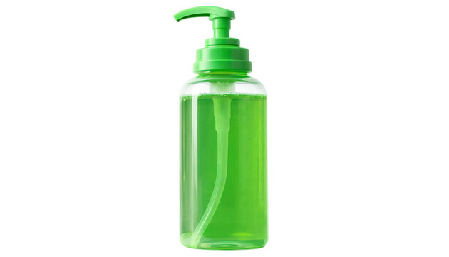 Green liquid soap dispenser bottle with pump handwash