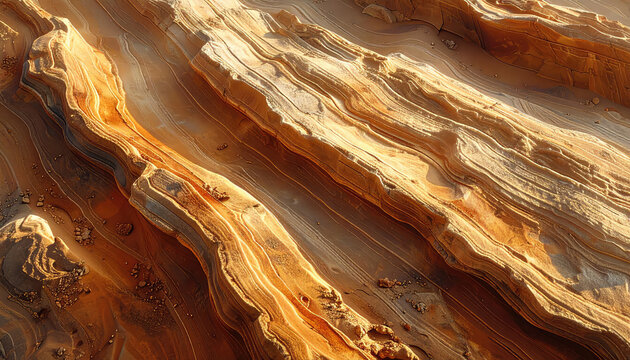 Closeup of Natural Stone with Rich Textures and Warm Colors