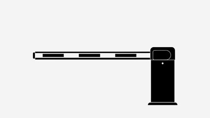 Flat Vector Icon of a Security Barrier Gate © kiki__