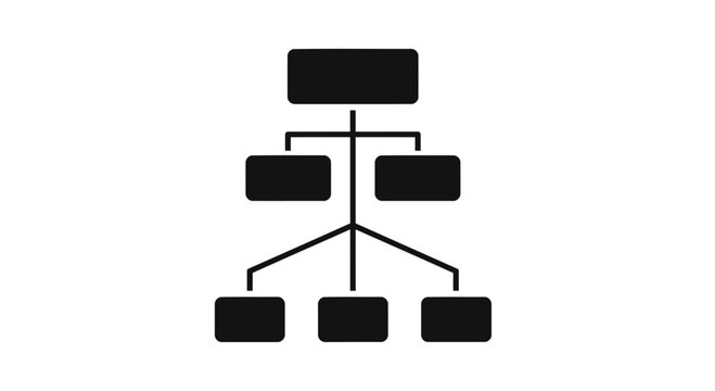 Minimalist Organizational Chart Icon Vector Illustration