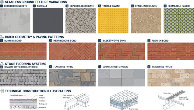 Seamless Textile Patterns Collection Overlapping Neutral and Warm Tones Flat Lay