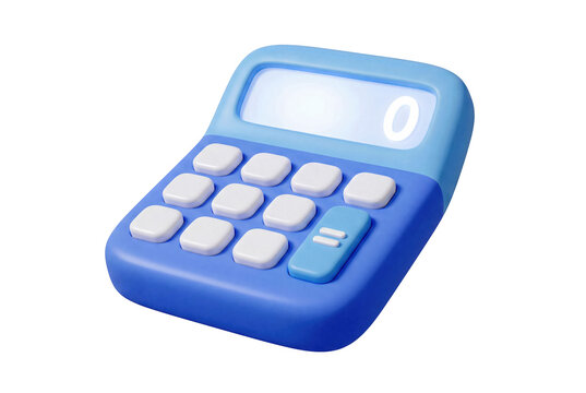 Blue 3d calculator icon