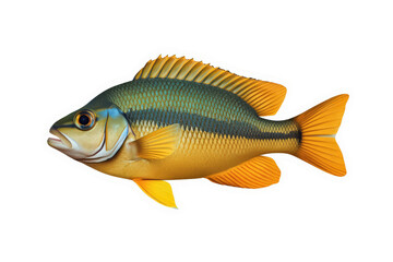 Fototapeta premium Tropical fish sticker with vivid colors and aquatic wildlife theme, cutout for design elements on transparent background
