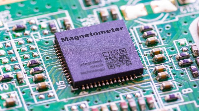 Magnetometer IC for measuring magnetic fields.