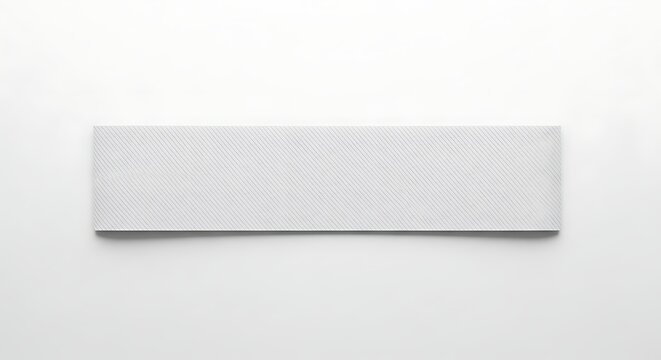 White fabric banner strip