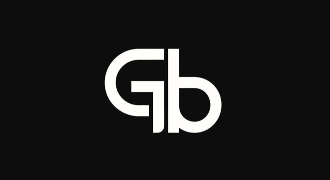 Minimalist lowercase Gb monogram logo design.