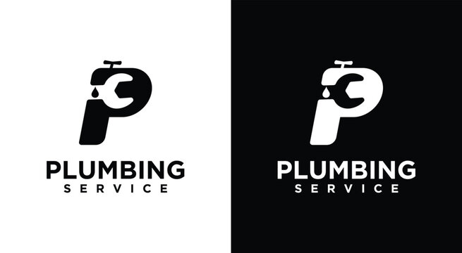 Plumbing Service Logo Design Professional and Reliable Solutions.