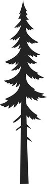 Evergreen Tree Silhouette Vector for Nature & Outdoor Branding & Design Elements