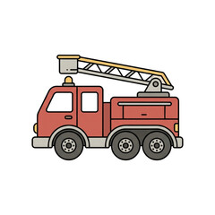 Fototapeta premium Fire truck cartoon icon