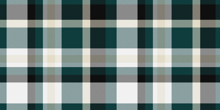 Traditional tartan plaid pattern with a textured woven appearance and dark and white tones. The seamless fabric design creates a calm decorative background with a traditional textile feel.