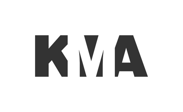 KMA logo design. Initial letter K M A bold font style for tech startups, consulting, corporate branding. Creative company name, headlines typography identity, trendy logotype.