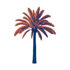 Fototapeta premium PNG Vibrant palm tree illustration.