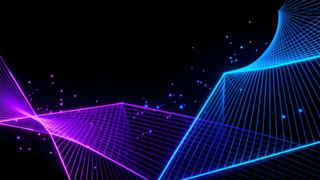 Abstract neon geometric pattern