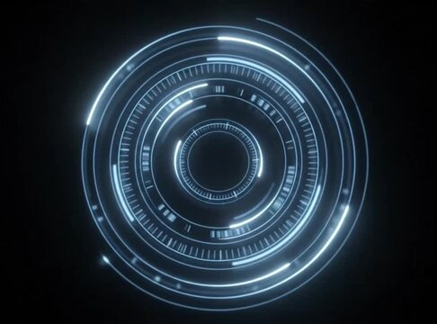 Futuristic HUD circle interface technology background