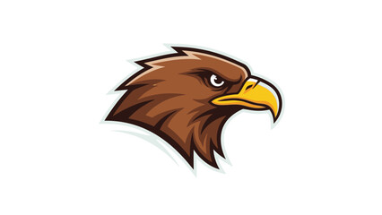 Obraz premium Eagle head illustration majestic bird of prey against white background