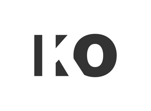 IKO logo design. Initial letter I K O bold font style for tech startups, consulting, corporate branding. Creative company name, headlines typography identity, trendy logotype.