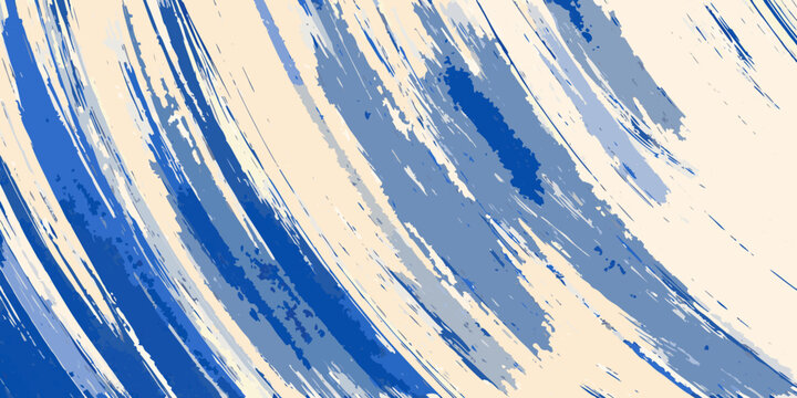 Blue brushstrokes abstract background dynamic vector illustration