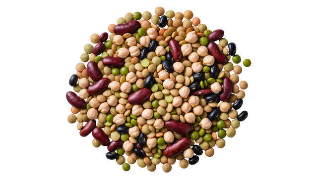 Mixed dried legumes and beans kidney beans chickpeas lentils, black beans