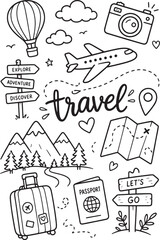 Fototapeta premium hand drawn doodle icons set