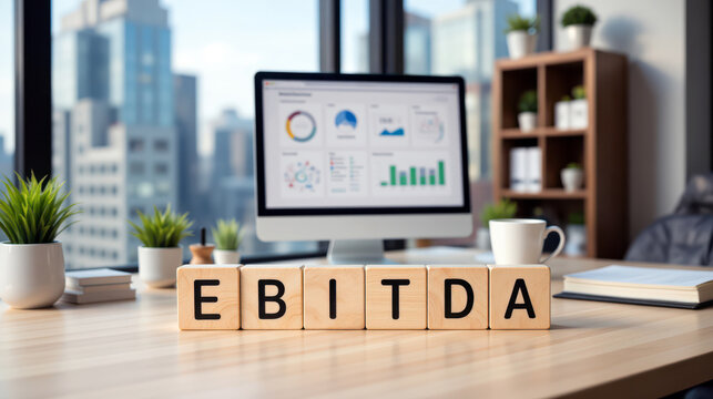 EBITDA financial metrics calculation and corporate earnings evaluation solutions for corporate investment auditing or company operational revenue performance optimization reports