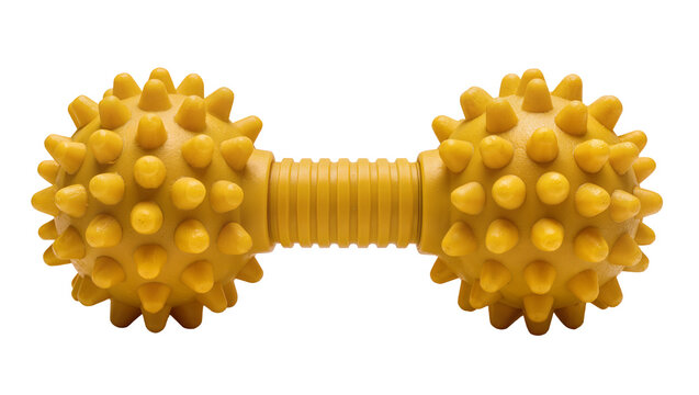 Yellow spiky massage roller ball toy