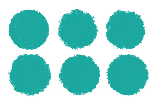 Circular brushstroke patterns in teal color textured vector arrangement for design elements circle circles turquoise aqua vectors  graphics texture brushstrokes pattern abstract shapes form