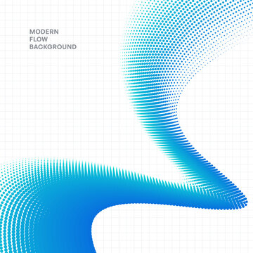 Modern Blue Fluid Flowing Particle Background for Social Media Banner