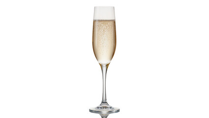 Champagne flute filled with sparkling wine and bubbles © Sophia