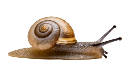 Garden snail with spiral shell and tentacles © Emma