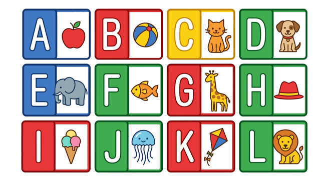 Alphabet Blocks with Animals and Objects - Learning ABCs for Kids