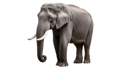 Fototapeta premium African elephant with large tusks standing