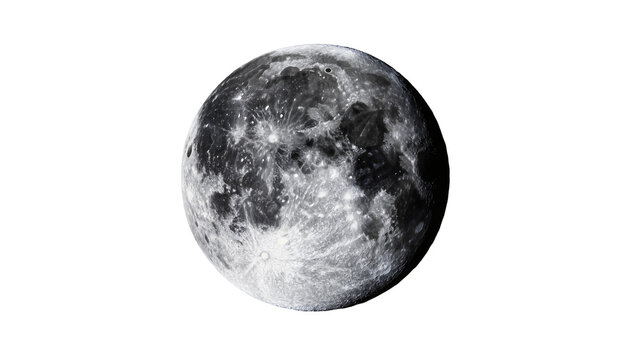 Detailed full moon with craters and maria